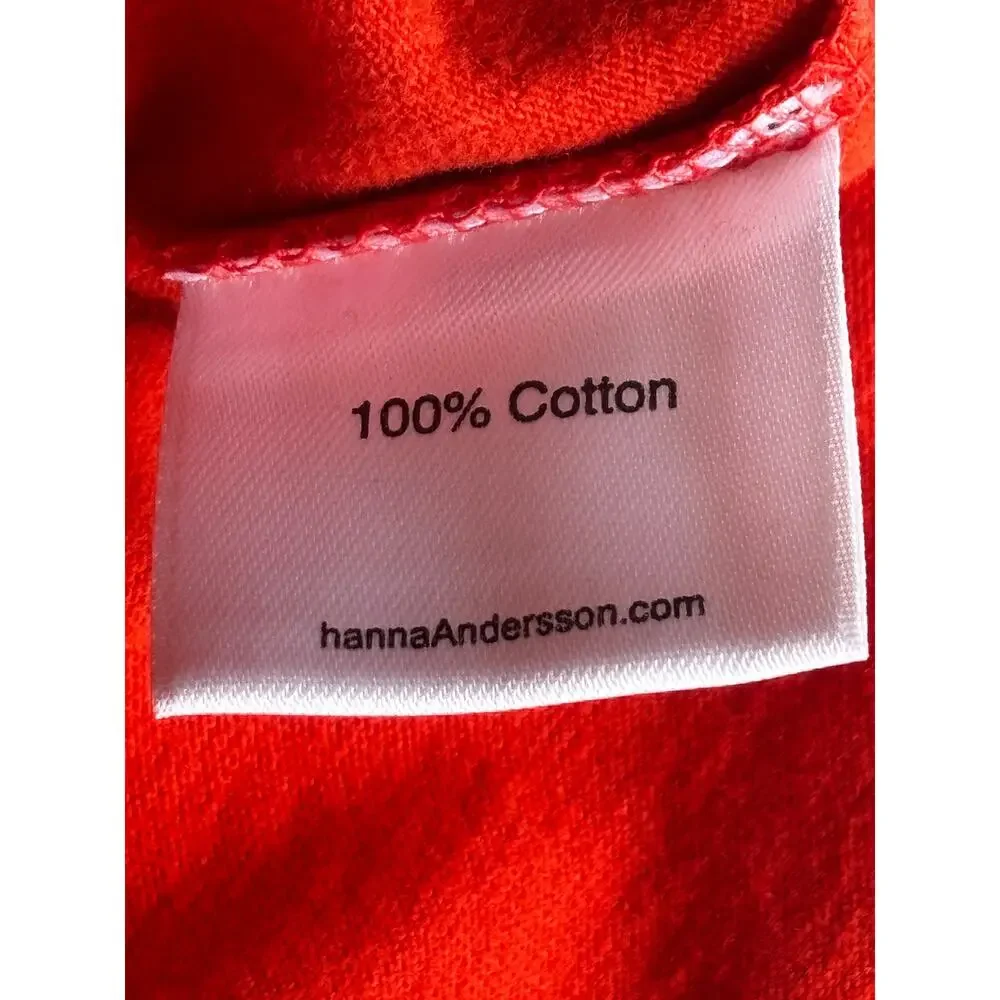 NWT Hanna Andersson Boys 160/US14 Baseball Tee OrangeNavy Stripe RaglanSupersoft